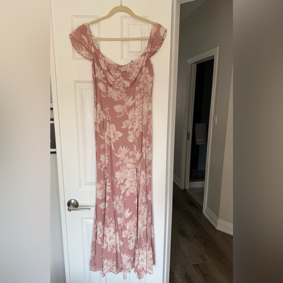 Reformation Strapless Pink Floral Dress - Picture 3 of 5